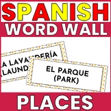 SPANISH PLACES IN TOWN MY COMMUNITY WORD WALL - LUGARES DE
