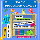 SPANISH PREPOSITIONS | PACK OF GAMES - FOR ALL YEAR! | ALL LEVELS