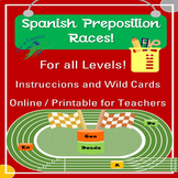 SPANISH PREPOSITIONS RACES | GAME FOR SPANISH CLASSES | GA