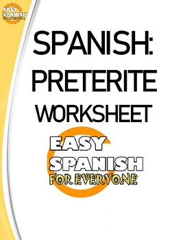 Preview of Spanish Preterite Worksheet