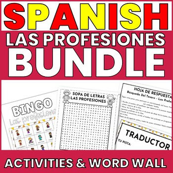 Preview of SPANISH PROFESSIONS AND OCCUPATIONS VOCABULARY ACTIVITIES - LAS PROFESIONES
