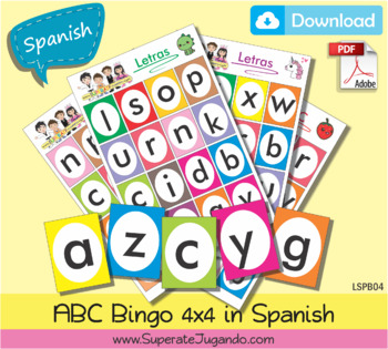 Preview of SPANISH Printable Alphabet Bingo / Loteria Abecedario en ESPAÑOL para imprimir