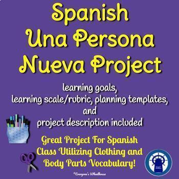 Preview of SPANISH Printable Project for Clothing and Body Parts (Una Persona Nueva)