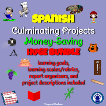 Preview of SPANISH Projects HUGE Bundle: ELEVEN Printable Projects