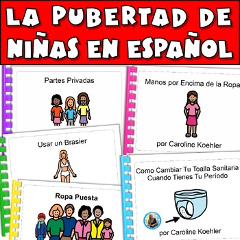 Preview of Pubertad y Adolescencia Jovenes Niña Autismo SPANISH Puberty Social Stories