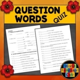 SPANISH QUESTION WORDS QUIZ ⭐ Interrogatives ⭐ Los interro