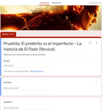 SPANISH QUIZ: Preterite vs Imperfect Tense - The Story of The Flash