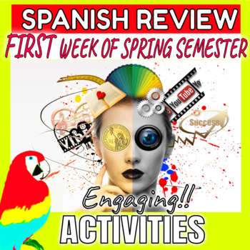 Preview of SPANISH REVIEW FIRST WEEK OF SPRING SEMESTER-DISTANCE LEARNING