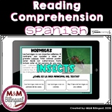 SPANISH Reading Comprehension - Insects Boom Cards
