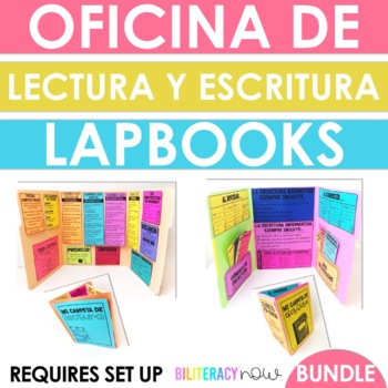 Preview of SPANISH Reading and Writing Interactive Lapbook BUNDLE for yearlong use