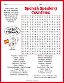 SPANISH SPEAKING COUNTRIES Word Search Puzzle Worksheet Ac