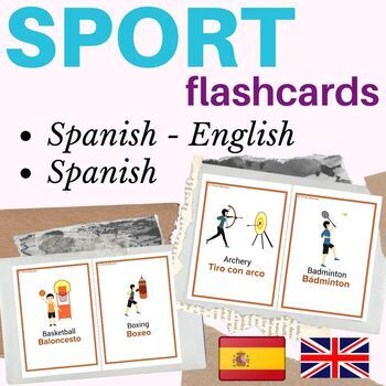 Preview of Sports Spanish flashcards
