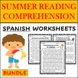 SPANISH SUMMER READING COMPREHENSION WORKSHEETS BUNDLE (EL