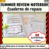 Preview of Spanish review notebook for grades 1-3 | 25 Activities Cuaderno de repaso Verano