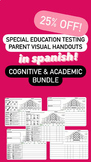 SPANISH SpecialEd Testing Parent Visuals- Cognitive & Acad
