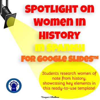 Preview of SPANISH Spotlight on Women in History Graphic Organizer for Google Slides™