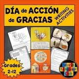 SPANISH THANKSGIVING WRITING ACTIVITIES ⭐ Día de Acción de