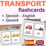 Spanish flashcards transportation transportes | Spanish en