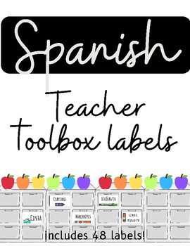 Preview of SPANISH- Teacher toolbox labels