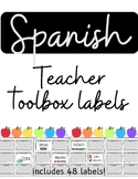 SPANISH- Teacher toolbox labels