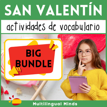 Preview of SAN VALENTÍN - SPANISH VALENTINE'S DAY VOCABULARY - BUNDLE