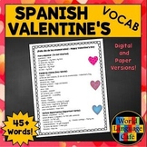 SPANISH VALENTINES VOCABULARY ❤️Día de los Enamorados❤️Spa