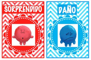 Preview of SPANISH VERSION - Emotion Posters with Pictures and Description
