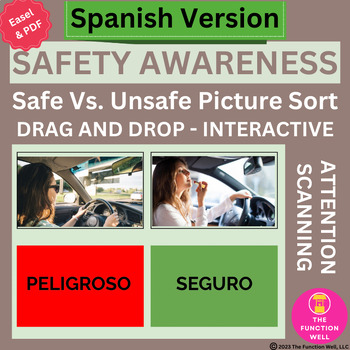 Preview of SPANISH VERSION Sorting Safe Vs Unsafe Pictures- Scenarios- Adult Speech Therapy