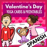 SPANISH Valentine's Day Kids Yoga Cards and Printables ESPANOL