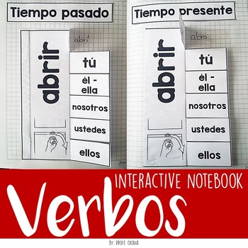 Preview of SPANISH Verbos regulares e irregulares en español INTERACTIVE NOTEBOOK