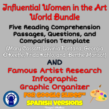 Preview of SPANISH Women in Art Bundle: Readings, Infographic, and More for Google Slides™
