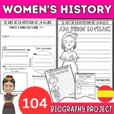 SPANISH Women's History month biography Research- Mes de l