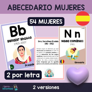 Preview of SPANISH Womens history month / alphabet / Abecedario mujeres / Día de la mujer