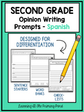 SPANISH Writing Prompts For Second Grade Opinion Writing