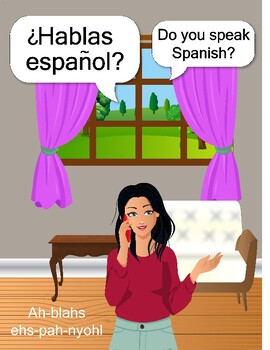 Preview of SPANISH curriculum, printable posters, teacher resources, elementary school, pic
