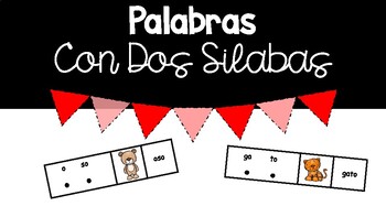 SPANISH read and reveal / Palabras con dos y tres silabas by Hey Teach