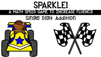 Preview of SPARKLE! PowerPoint Single Digit Addition Fluency Game