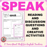 Speak Novel Unit - Introduction, Reading Guide, & Creative