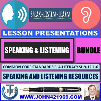 Preview of SPEAKING AND LISTENING PRESENTATIONS BUNDLE