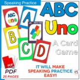 SPEAKING PRACTICE Game - ABC Uno Printable Game Cards