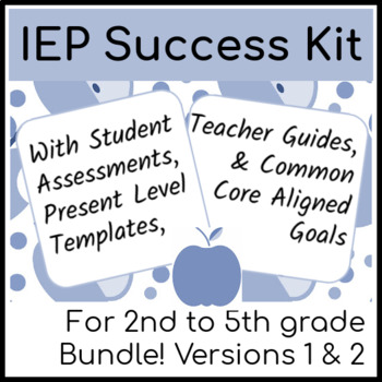 Preview of SPED IEP Writing Success Kit with Goal Banks  & Assessments: Elementary Bundle