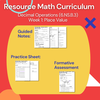 Preview of SPED Math Decimal Operations - 4 Weeks of Full Curriculum