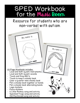 Preview of SPED  *Music Room*  Workbook