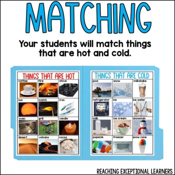 Hot or Cold File Folder Activity for Special Education | TpT