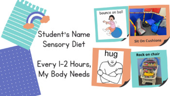 Preview of SPED Sensory Diet Choice Board