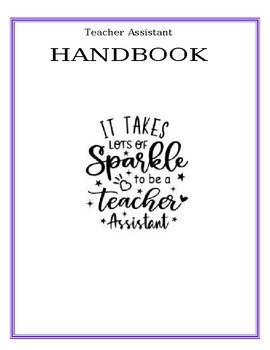 Preview of SPED Teacher Assistant/ paraprofessional Handbook (editable & fillable resource)