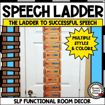 Preview of SPEECH LADDER Speech Therapy Speech Room Decor