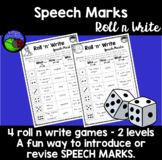 SPEECH MARKS roll n write games 2 LEVELS 4 games
