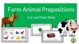 SPEECH THERAPY: Farm animal prepositions! Cut/paste book w