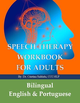 Preview of SPEECH THERAPY WORKBOOK FOR ADULTS: Portuguese & English- TPT Version